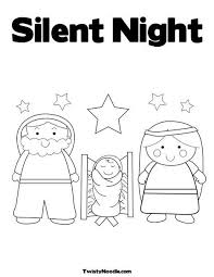 Silent Night Coloring Page Preschool Christmas Merry Christmas Coloring Pages Nativity Coloring Pages