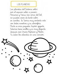 Recursos Y Actividades Para Educacion Infantil Poesias Y Adivinanzas Los Planetas Poesia Para Ninos El Universo Para Ninos Planetas