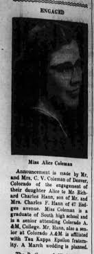 Alice Coleman and Richard Hann engaged