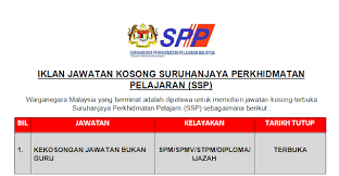 Jawatan kosong pengurusan air pahang berhad. Pelbagai Jawatan Dibuka Suruhanjaya Perkhidmatan Pelajaran Ssp Terbuka 2019
