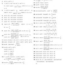 Jee Main Advanced Formulae Sheet Mathematics Theory Trigonometric Identities Equations Pdf Free Download Edugorilla Study Material