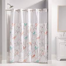 Available for 3 easy payments. Scandiary Hookless Shower Curtain Includes Snap On Off Replaceable Liner Hookless Shower Curtain Shower Curtain Curtains