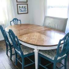 Before you buy any chairs, measure the room where you'll put them. How To Refinish A Worn Out Dining Table Lovely Etc