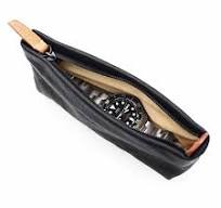 Travel Leather Watch Pouch with Zipper and Tool Storage ...