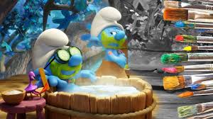 Brainy, hefty, clumsy and smurfette go on an exciting adventure when they go on a journey to a mysterious village. Smurfs The Lost Village Coloring Pages Kids Coloring Book Brainy Smurf Lost Village Smurfs Kids Coloring Book