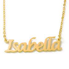 Name Necklace Isabella 18ct Gold Plated Gift Box Bag Etsy In 2021 Name Necklace Gold Name Necklace Free Jewelry