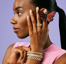 Freida Rothman Pave Chain Link Ring