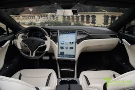 Custom Bentley Linen And Ferrari Black Tesla Model S 1 0 Interior Piano Black Tesla Model S Tesla Interior Tesla Model