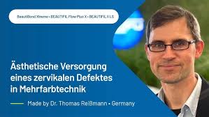 Ästhetische Versorgung eines zervikalen Defektes in Mehrfarbtechnik