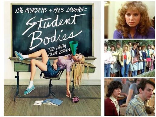On August 7, 1981, Student Bodies was released as a parody slasher comedy  film written and directed by Mickey Rose, with an uncredited co-directing  by Michael Ritchie. A spoof of slasher horror