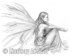 Sitting Fairy By Linzarcher Deviantart Com On Deviantart Fairy Drawings Elf Drawings Mushroom Drawing