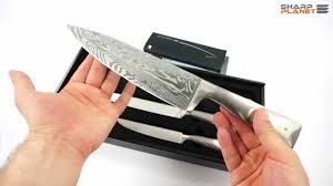 Wmf Damasteel Knife Set Video Review Review Knife Kitchen Knives Knife Sets