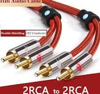Hi-Fi Audio Cable 2 RCA to 2 RCA Male Jack for Amplifier CD DVD TV Soundbox  Home Stereo System OFC Shielded Cords - AliExpress