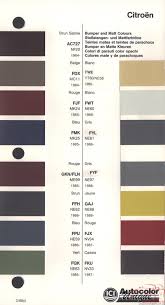 Citroen Paint Chart Color Reference