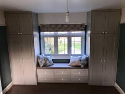 Shaker Beaded Style Wardrobe With Built In Window Seat In St Albans Remodel Bedroom Home Interior Design