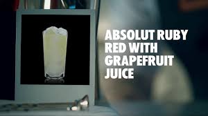 absolut ruby red with gfruit juice