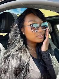 DIFF Becky Designer Oversized Cat Eye Sunglasses for Women UV400, Black +  Flash Grey Gradient mirror at Amazon Women's Clothing store