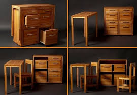 Space Saving Furniture Cupboard With Table And Chairs Space Saving Furniture Tiny House Furniture Furniture Layout