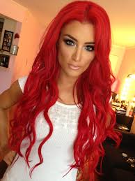 Eva Marie Red Hair Makeup Bright Red Hair Red Hair Color