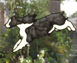 Agility Jumping English Springer Spaniel Suncatcher Cling Decal Art Black Dog Springer Spaniel English Springer Spaniel Black Dog