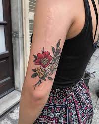 Wild rose tattoo shirt mesh is a high quality stretchy material that is extremely run resistant, light weight, and comfortable to wear. Wild Rose Daisy And Buttercups Tattoo Tattoogrid Net