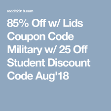 85 Off W Lids Coupon Code Military W 25 Off Student Discount Code Aug 18 Coding Coupon Codes Coupons