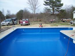 18 X 36 X 28 True L Left Vinyl In Ground Pool After Bottom Redone And Liner Installed Harriman Tn Inground Pools Pool In Ground Pools