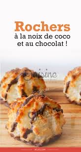 Rochers A La Noix De Coco Et Au Chocolat Recettes De Cuisine Noix De Coco Recette