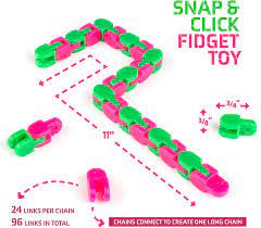Guaranteed low prices on all wac can lights, trims this selection of recessed lighting includes a variety of round or square trims and a number of description: Amazon Com Neliblu Wacky Tracks Snap And Click Fidget Toys For Sensory Kids Snake Puzzles Assorted Colors Pack Of 4 Toys Games