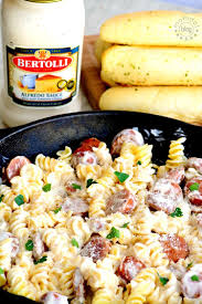 Spicy Sausage Alfredo Recipe Recipe Sausage Alfredo Recipe Sausage Pasta Recipes Pasta Recipes Alfredo