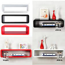 Floating Mfd Wall Mount Shelf Cube Sky Box Dvd Hifi Units Shelves 50x15x27cm In Home Furniture Ikea Floating Shelves Floating Shelves Bedroom Floating Shelves