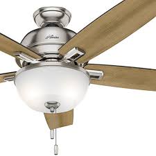 Inspired by the 1920s with its round globe ceiling light, the hepburn collection captures the essence of both vintage and modern style. Heating Cooling Air Hunter Fan 52 In Ceiling Fan With Light And Led Bulbs In Brushed Nickel Kisetsu System Co Jp
