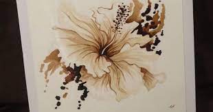 الرسم بالقهوة فقط coffee art painting coffee painting tea bag art