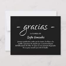 Gracias Simpatia Spanish Sympathy Thank You Card Zazzle Com Sympathy Thank You Cards Custom Thank You Cards Your Cards