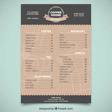 Elegant Coffee Shop Menu Template Free Vector Coffee Shop Menu Menu Template Coffee Menu