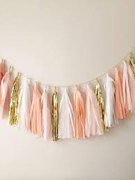 Peach Blush And Gold Tassel Garland Banner Peach Party Decor Peach Baby Shower Decor Peach Birthday Party Peach Nursery Decor Peach Baby Shower Peach Party Decorations Peach Party