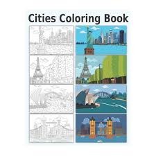 Printable coloring and activity pages are one way to keep the kids happy (or at least occupie. Cities Coloring Book 29 Famous Places Or Cities To Color Travel Coloring Pages Buy Online In South Africa Takealot Com