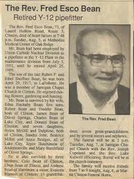 Rev Fred Esco Bean (1917-1990)