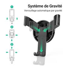 Support téléphone voiture fente CD en aluminium