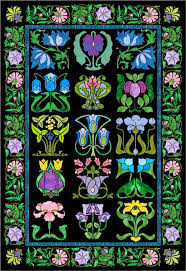 Morning Glory Designs Happy Day Morning Glory Design Flower Quilts Art Nouveau Design