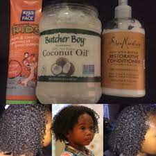 I Try To Use The Most Natural Hair Products On My Baby Boys Hair Hair Routine Consists Of Kiss My Fac Curly Hair Baby Boy Baby Boy Hairstyles Coconut Oil