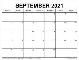 By admin posted on august 8, 2021 august 2, 2021. Printable September 2021 Calendar Templates With Holidays