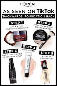 L Oreal Paris As Seen On Tiktok Foundation Hack Flawless Skin Makeup Makeup Tips Foundation Foundation Tips