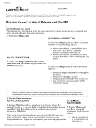 Learn vocabulary, terms and more with flashcards, games and other study tools. How Does The Court System Of Malaysia Work Part Ii Lawyerment Com Magistrate Crime Violence
