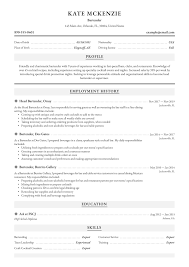 bartender resume & guide 12 example