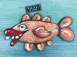 Bucky The Fish Fish Fish Painting Fishing Humor