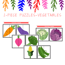 Free Printable 2 Piece Puzzles Vegetables Preschool Worksheets Free Printables Free Printable Puzzles Printable Activities For Kids