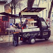 A Cappuccino To Go Please Mobile Coffee Shop Street Coffee Coffee To Go
