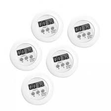 Grey kitchens with white worktops online timer 100 / geometric. Set Of 5 Digital Kitchen Timers Alarm Clocks White Wood Tools Deco