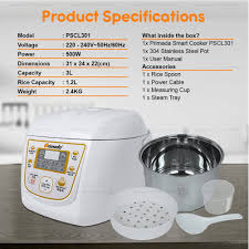 Primada smart rice cooker pscl301. Primada Smart Rice Cooker Pscl 301